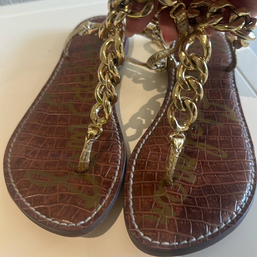 Sam Edelman Grella sandal in gold.